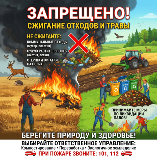 🛑 СТОП ПОЖАРАМ! 🔥 Давайте перестанем сжигать наше здоровье и природу!